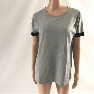 DISBEST Womens T-Shirt Size M Gray Comfy Loose